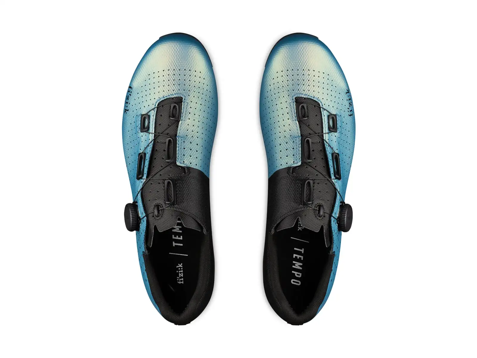 Fizik Tempo Decos Carbon Iridiscent cestné pánske tretry Black/Light Blue