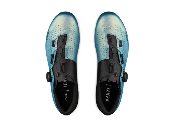 Fizik Tempo Decos Carbon Iridiscent cestné pánske tretry Black/Light Blue
