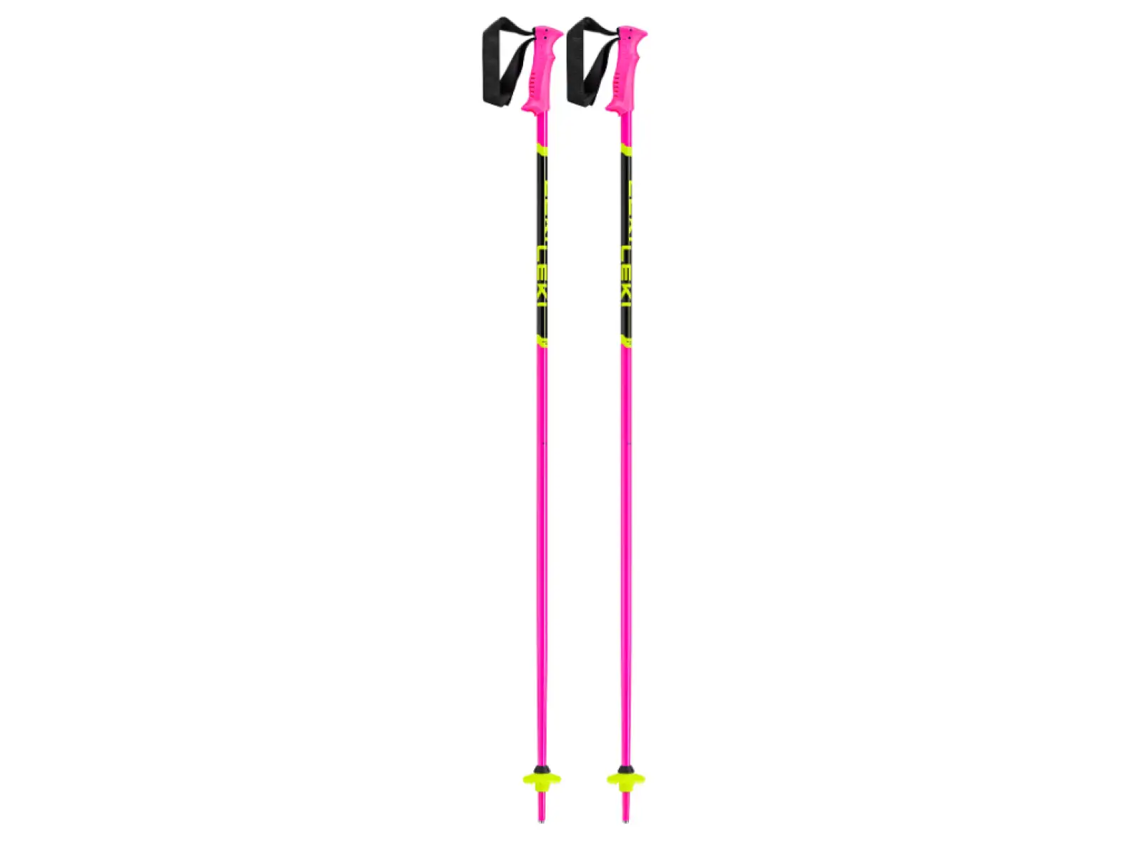 Leki Racing Kids detské zjazdové palice Neon Pink/Black/Neon Yellow