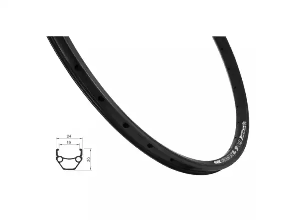 Remerx Dragon Line 719 ráfik MTB 26" Disc, čierny