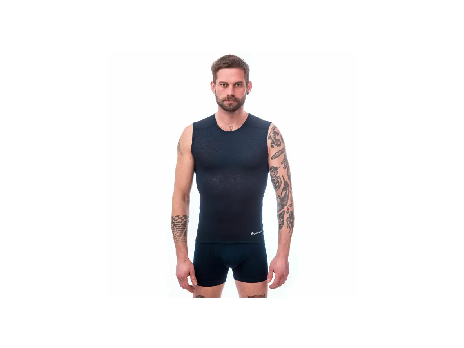 Sensor Coolmax Air pánske tričko bez rukávov Deep Blue