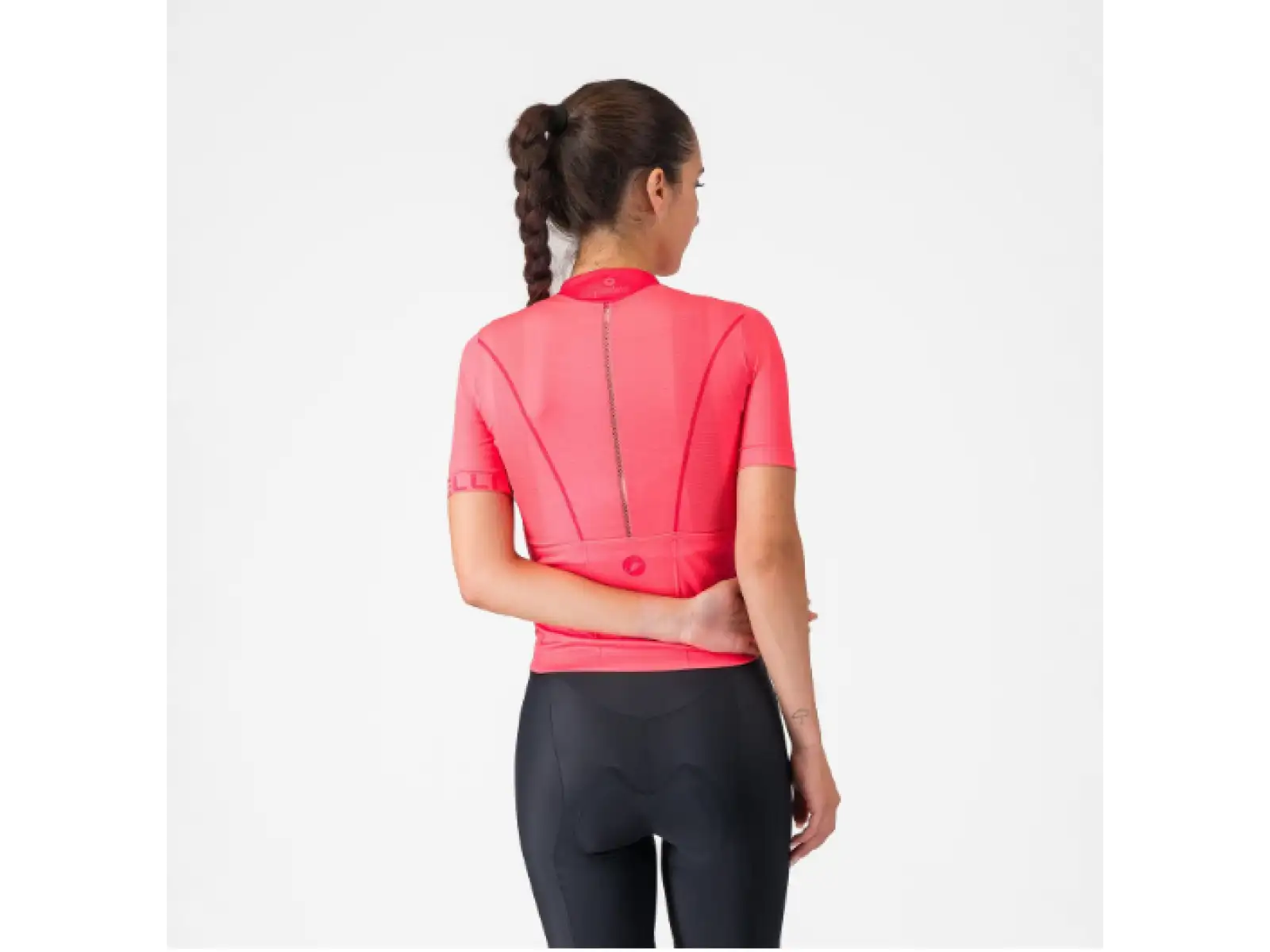 Castelli Anima Flow dámsky dres krátky rukáv Brilliant Pink/Hibiscus