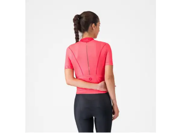 Castelli Anima Flow dámsky dres krátky rukáv Brilliant Pink/Hibiscus