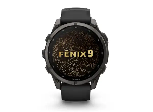 Garmin Fénix 9 – 47 mm inteligentné hodinky Carbon gray DLC Titanium/Black