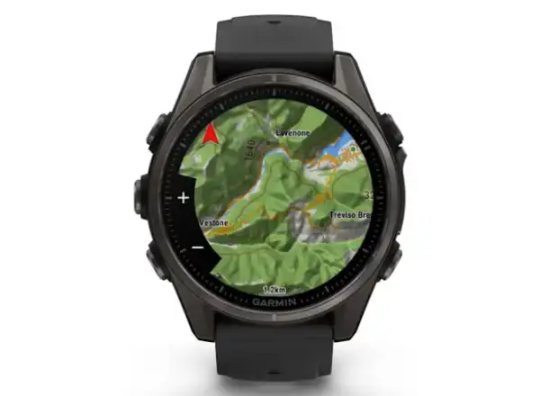 Garmin fenix 8 - 43 mm AMOLED Sapphire inteligentné hodinky Carbon titanium Black/Pebble grey