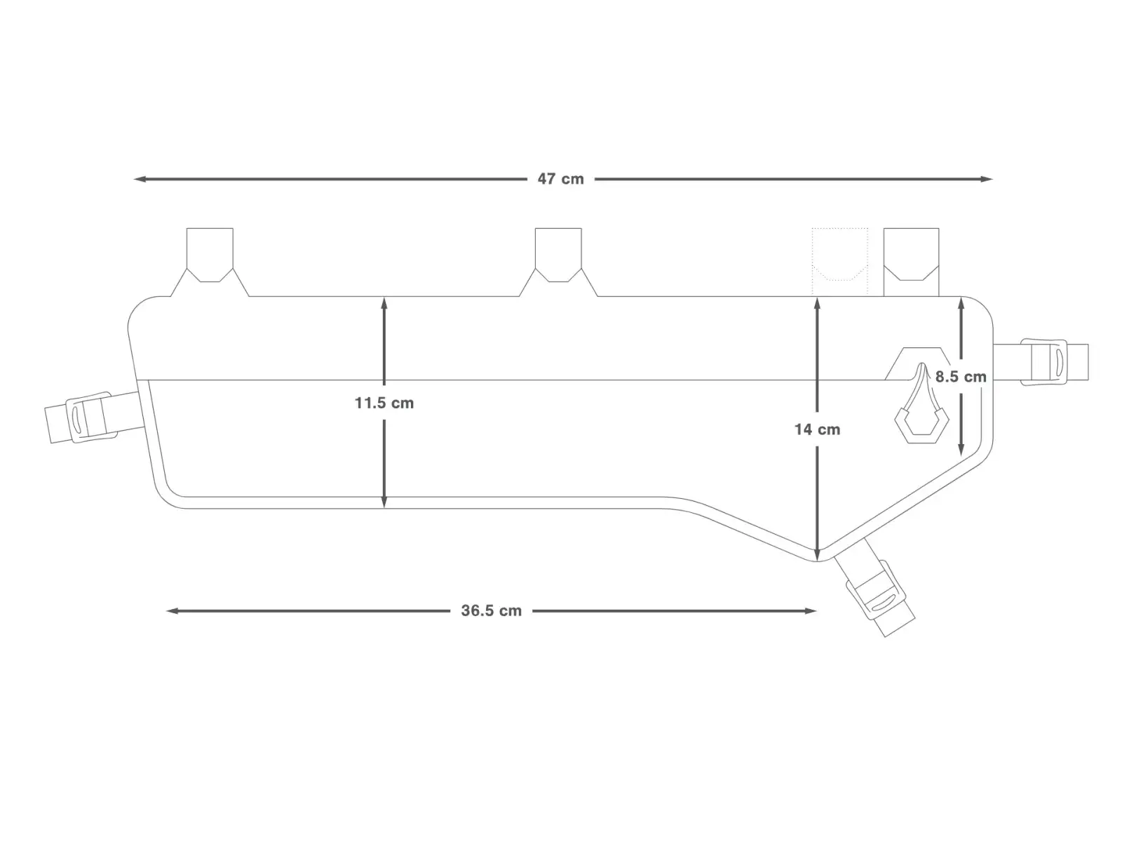 Apidura Expedition Frame Pack Tall 5 l rámová taška