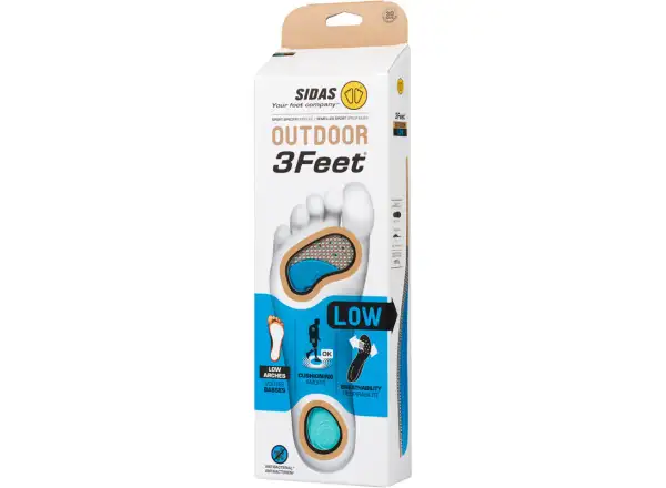 Sidas 3Feet Outdoorové vložky do topánok s nízkou klenbou 1 pár