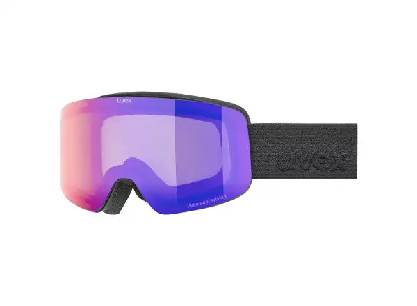 Uvex Pwdr Fm detské lyžiarske okuliare Black Matt DL/Ruby On Green