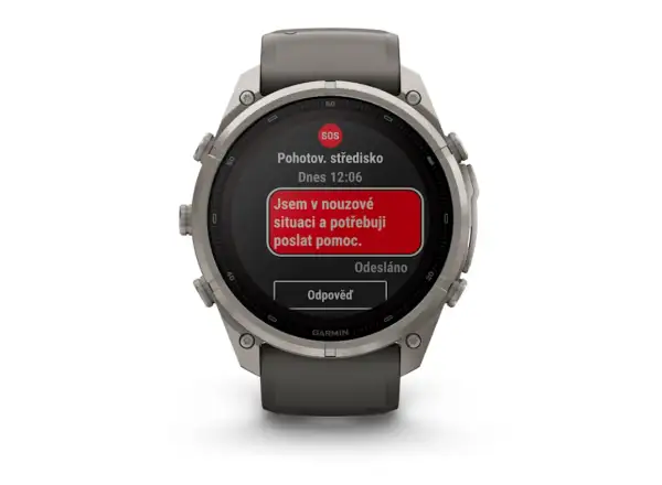 Garmin Fénix 9 Pro inReach Solar 51 mm inteligentné hodinky Titanium Pebble Gray/Silver Gray