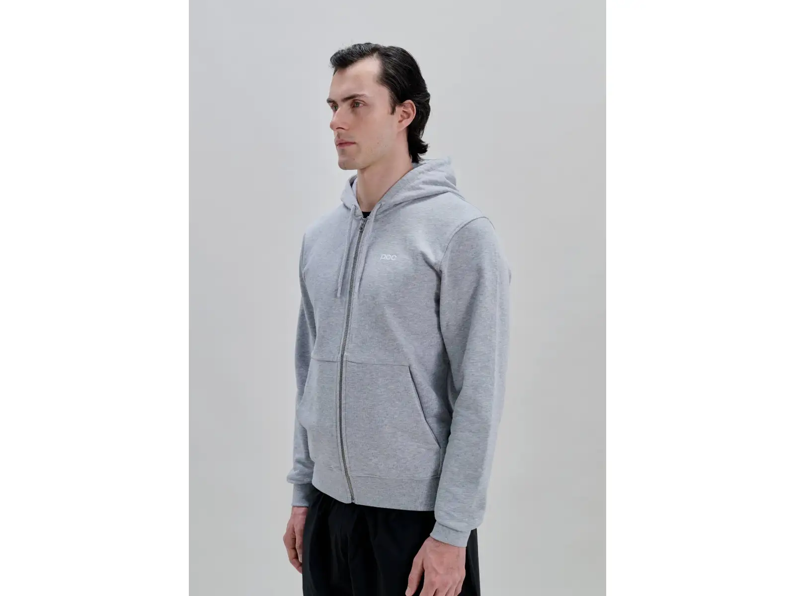 POC Zip Hoodie mikina na zips s kapucňou Grey Melange