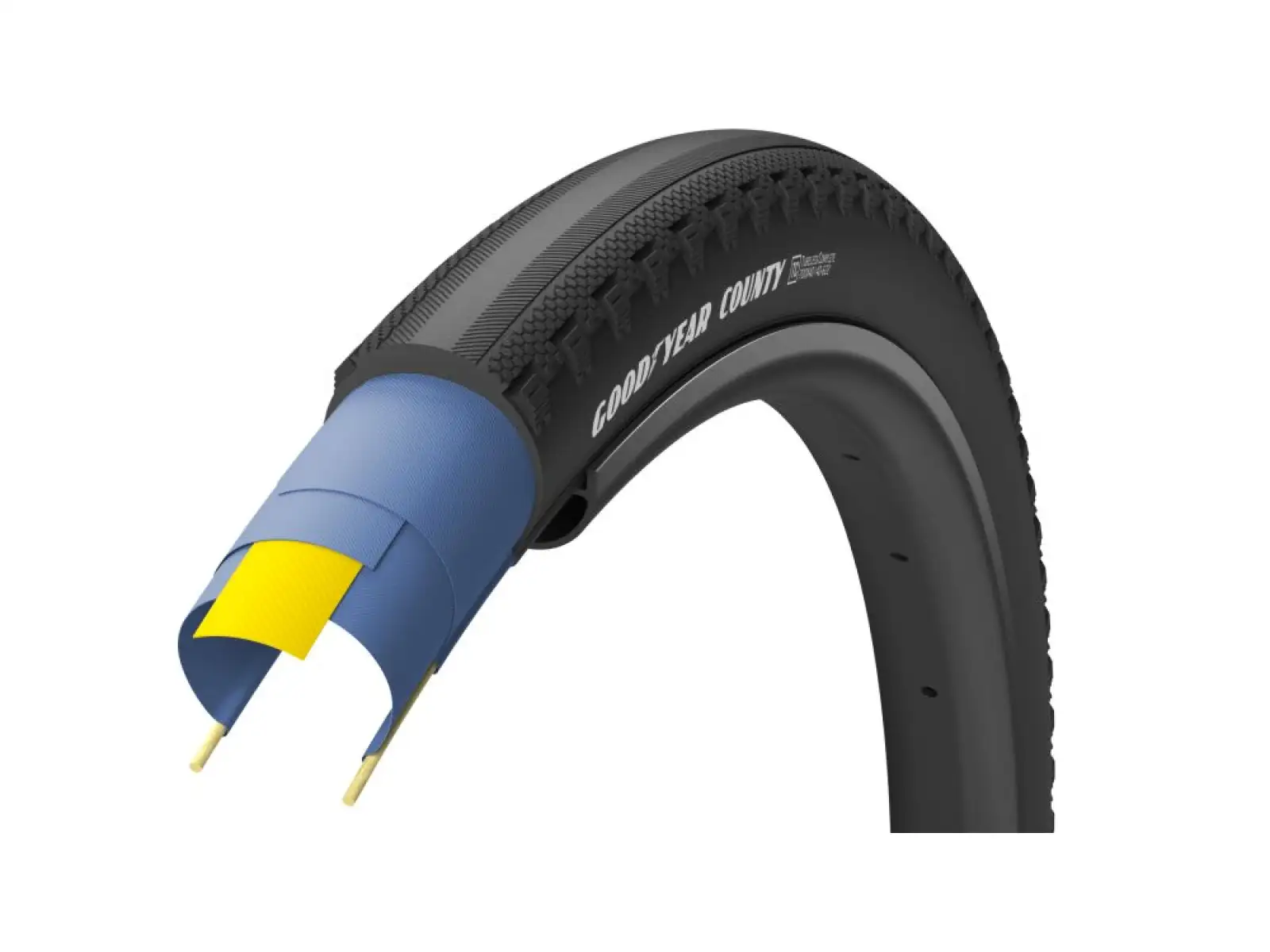 Goodyear County Ultimate Tubeless Complete 650x50 gravel plášť Kevlar Black