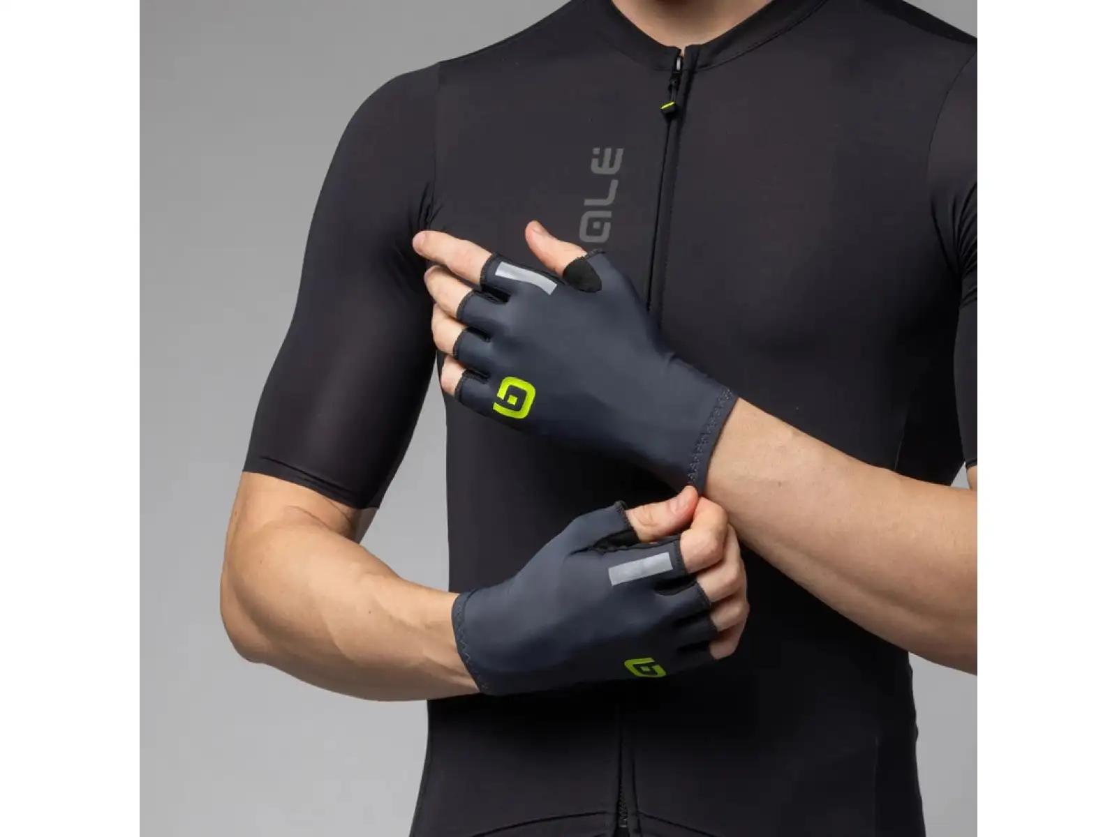 Alé Cima cyklistické rukavice krátke Grey
