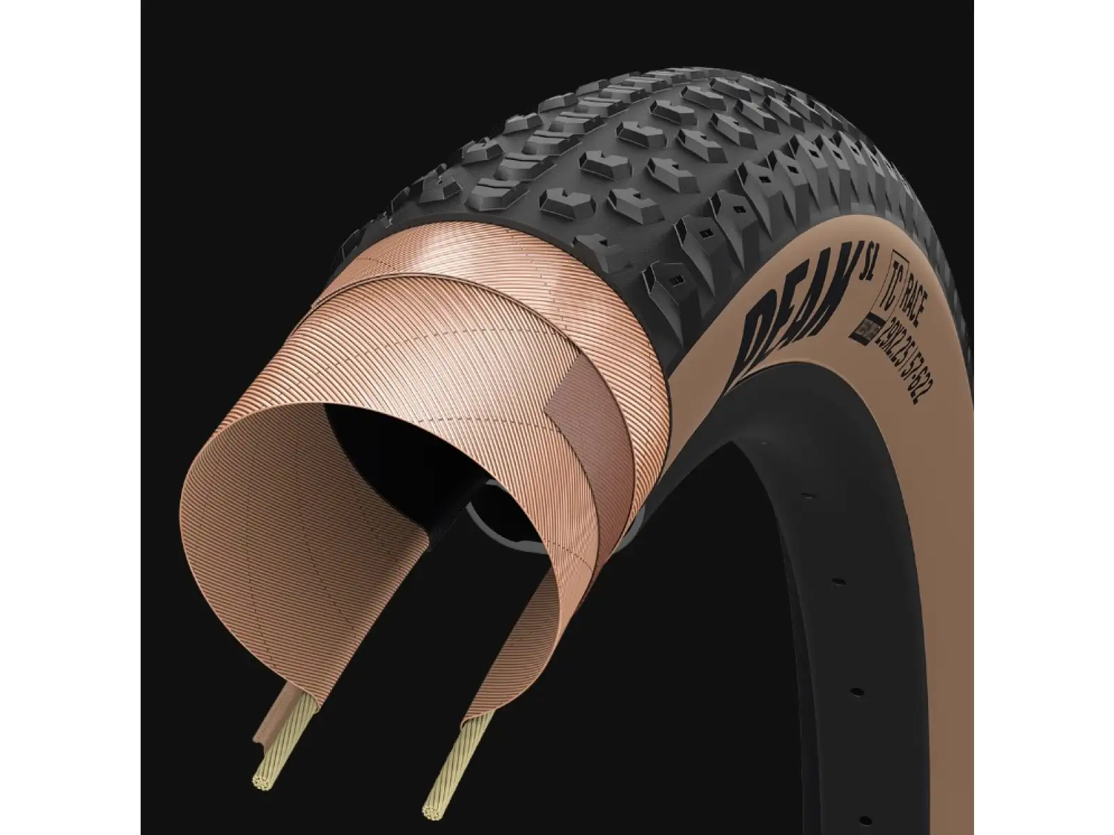 Goodyear Peak SL Race Tubeless Complete 29x2,40" MTB pneumatika Kevlar Tan