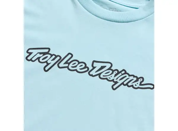 Troy Lee Designs Signature detské tričko s krátkym rukávom Dawn Blue