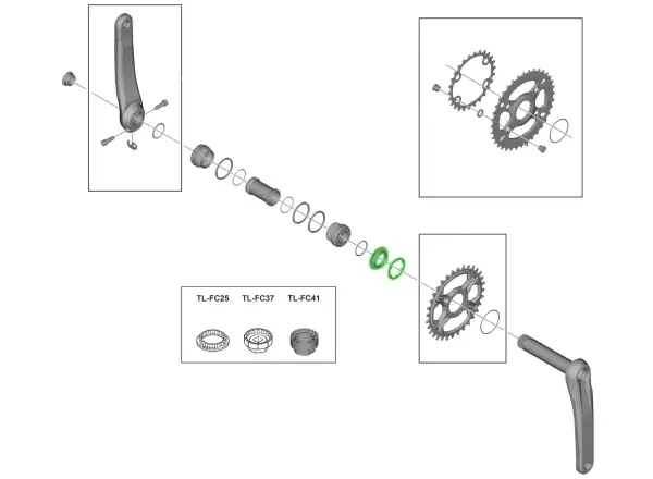 Shimano FC-M8100/M7100 poistná matica prevodníka