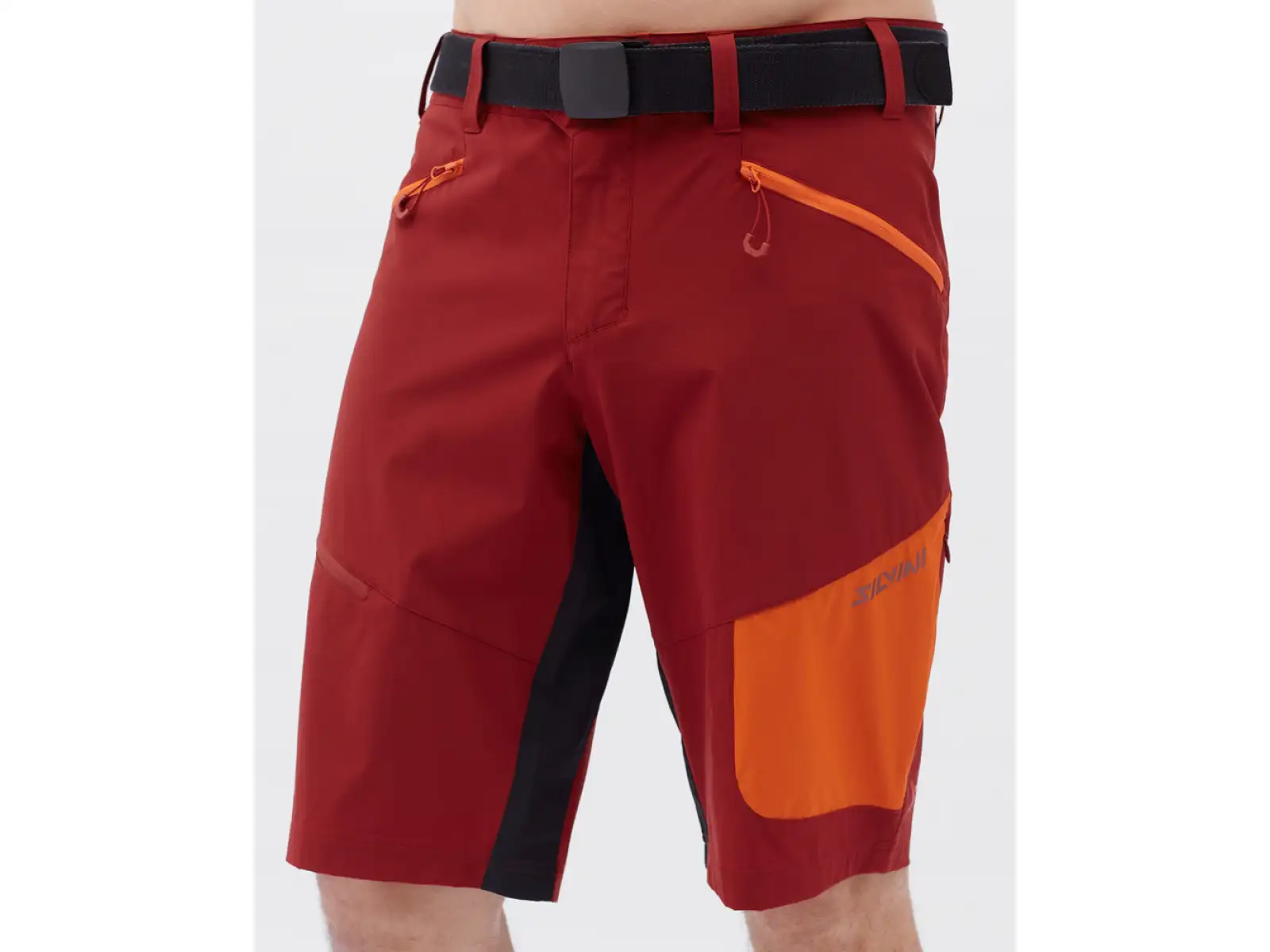 Silvini Rango Pro pánske šortky Merlot/Orange