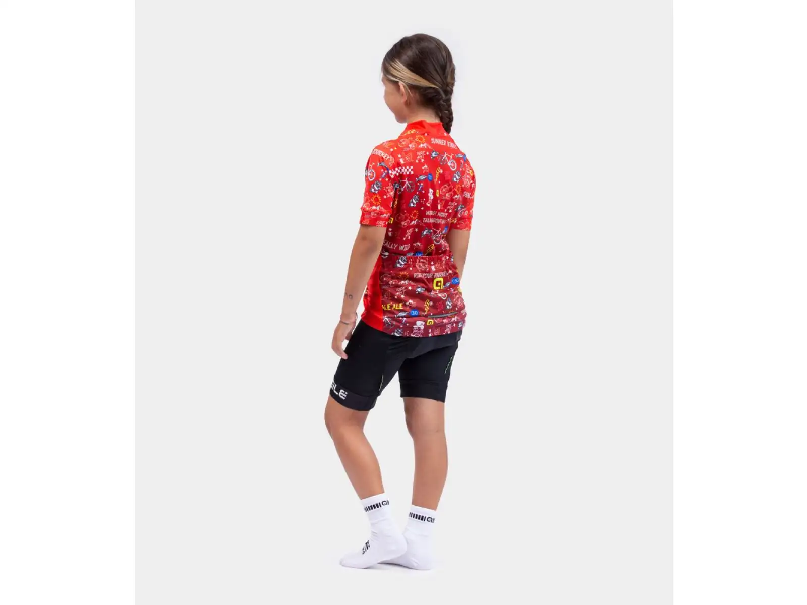Alé Kids Vibes detský dres krátky rukáv Red