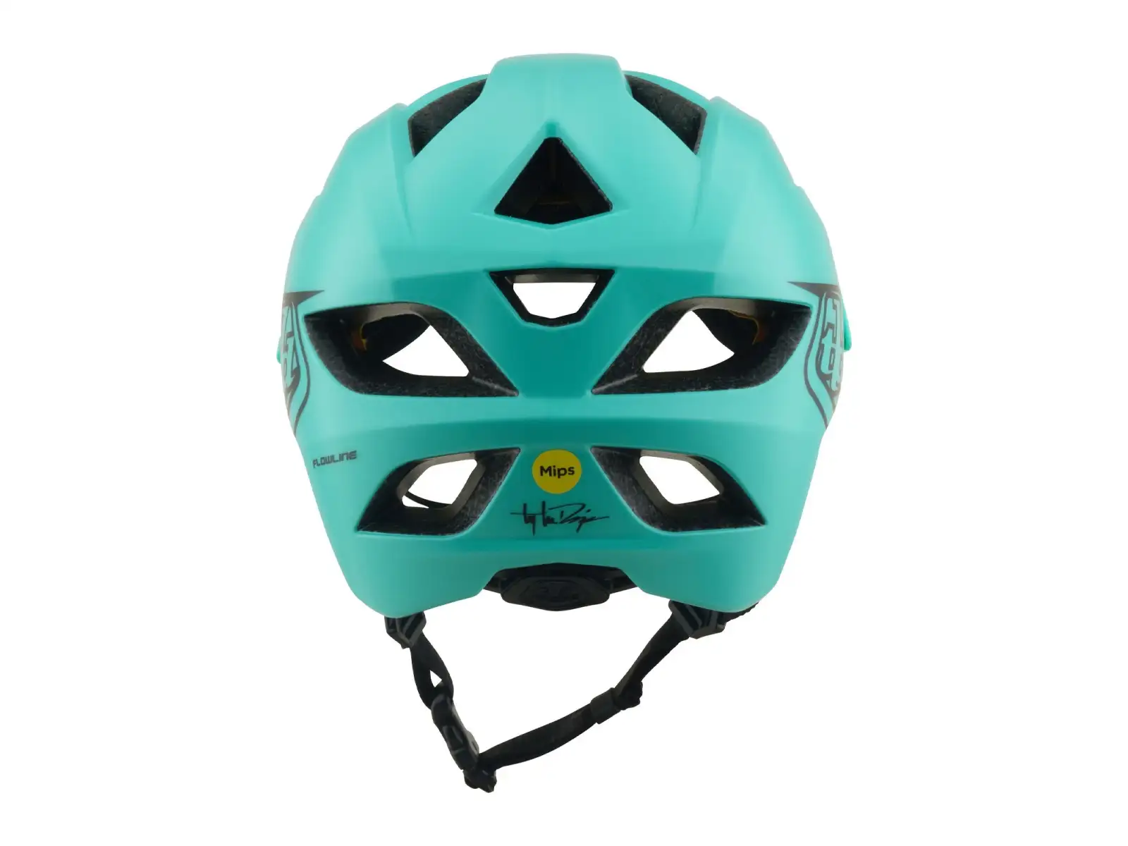 Troy Lee Designs Youth Flowline MIPS detská prilba Point Charcoal/Real Teal