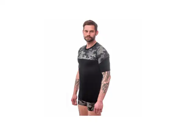 Sensor Merino Impress pánske triko krátký rukáv čená/Honeycomb