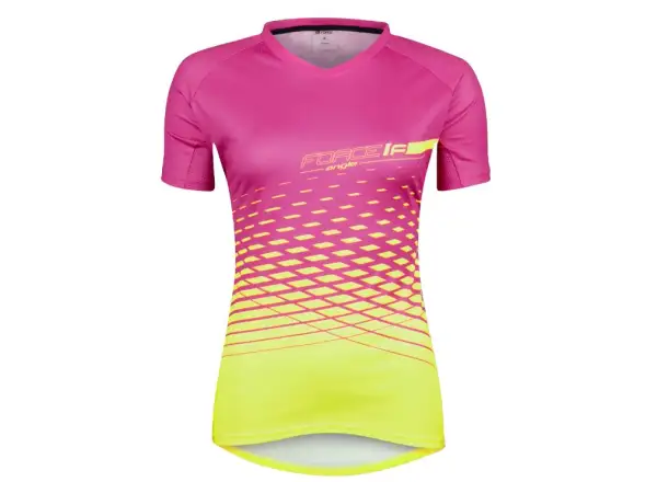 Force Angle MTB dámsky dres krátky rukáv ružová/fluo
