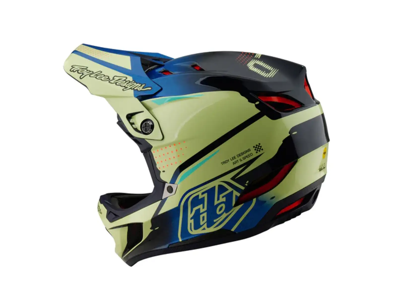 Troy Lee Designs D4 Composite prilba Drip Glo Yellow