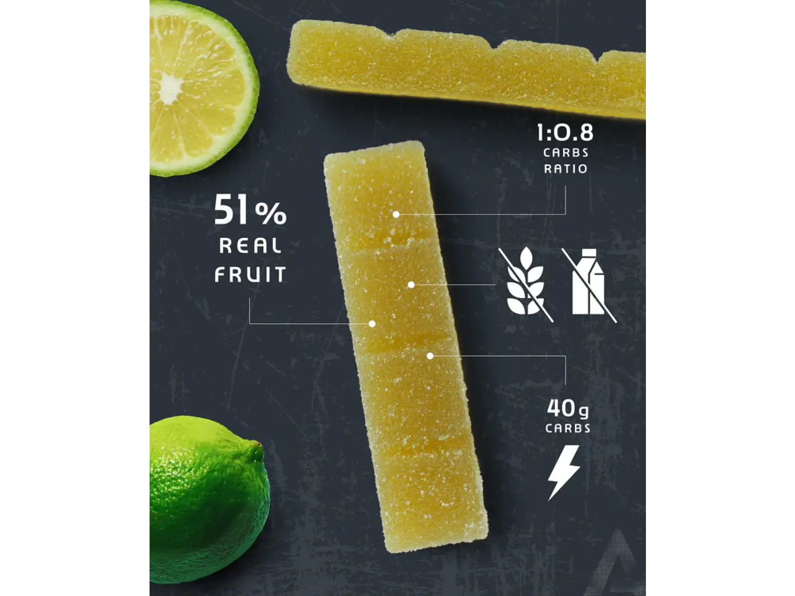 Amacx Turbo Fruit Chew energetická žuvačka 50 g Citrus