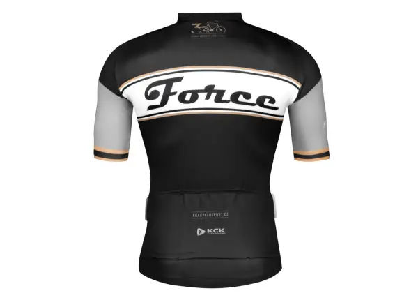 Force Retro pánsky dres s krátkym rukávom black/gold