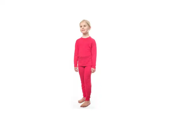 Sensor Merino Air detský set tričko dlhý rukáv + spodné nohavice Magenta
