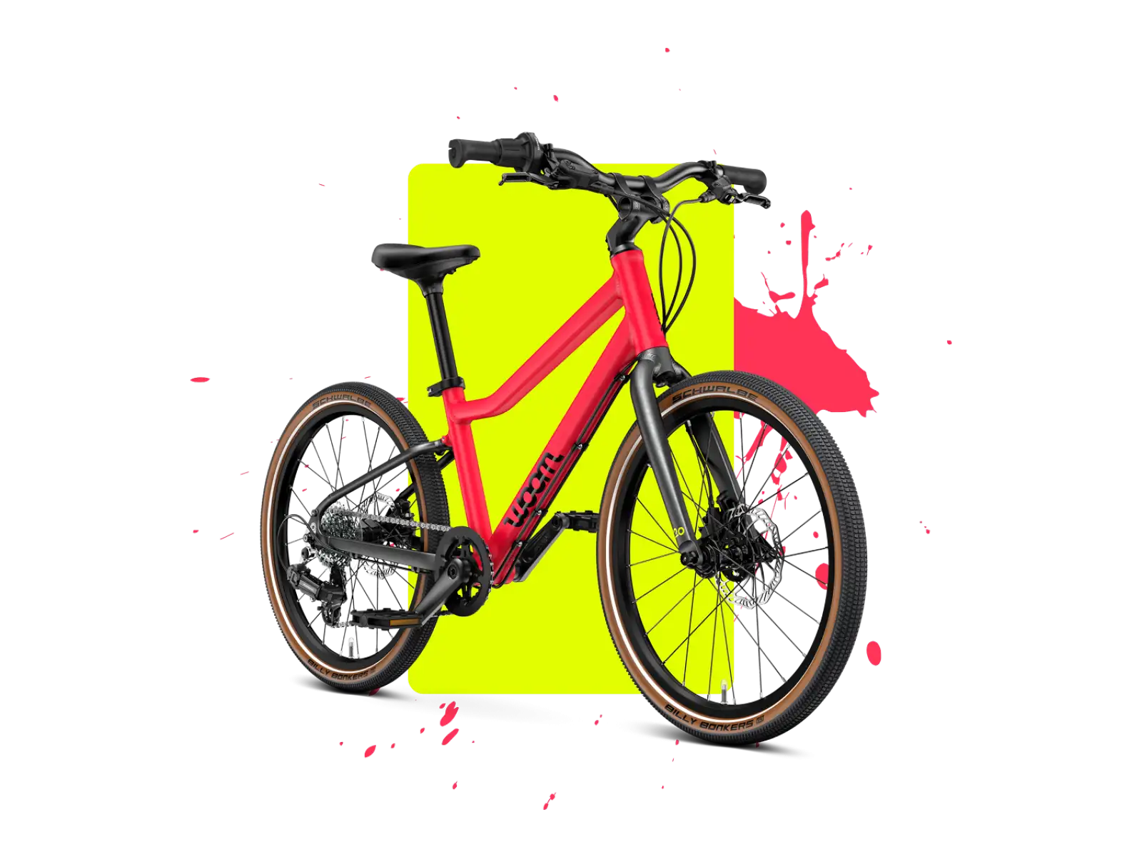 Woom 4 EXPLORE detský bicykel neon pink