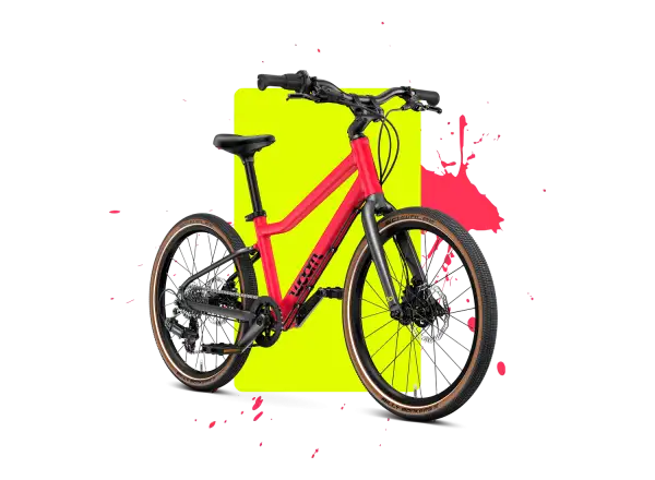 Woom 4 EXPLORE detský bicykel neon pink