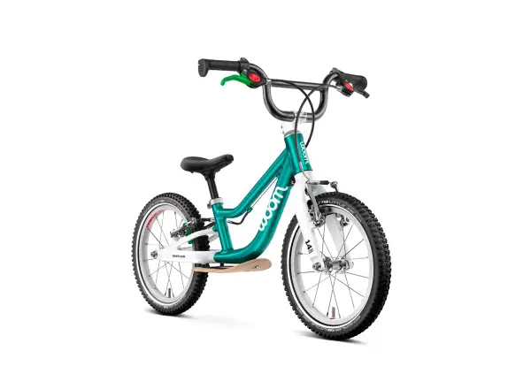 Woom GO 1 Plus Metallic Turquoise 14 detské odrážadlo