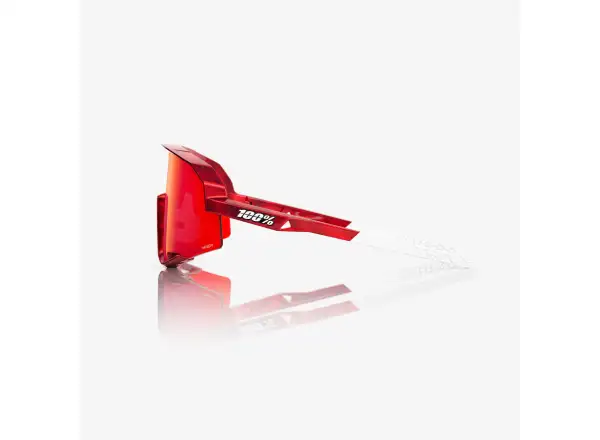 100% Slendale Pidcock Le cyklistické okuliare Gloss Red Holographic HiPER Red Mirror Lens