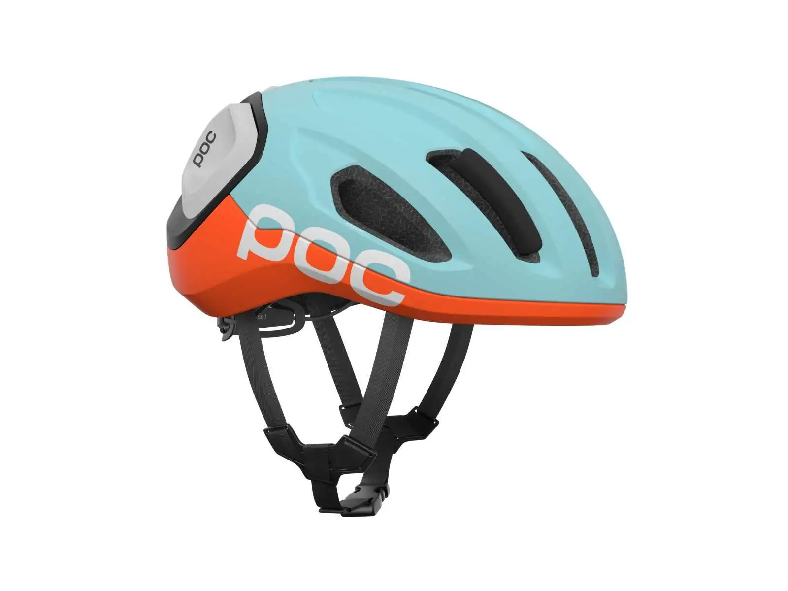 POC Amidal cestná prilba Indicolite Blue Matt/Carnelian Orange Matt