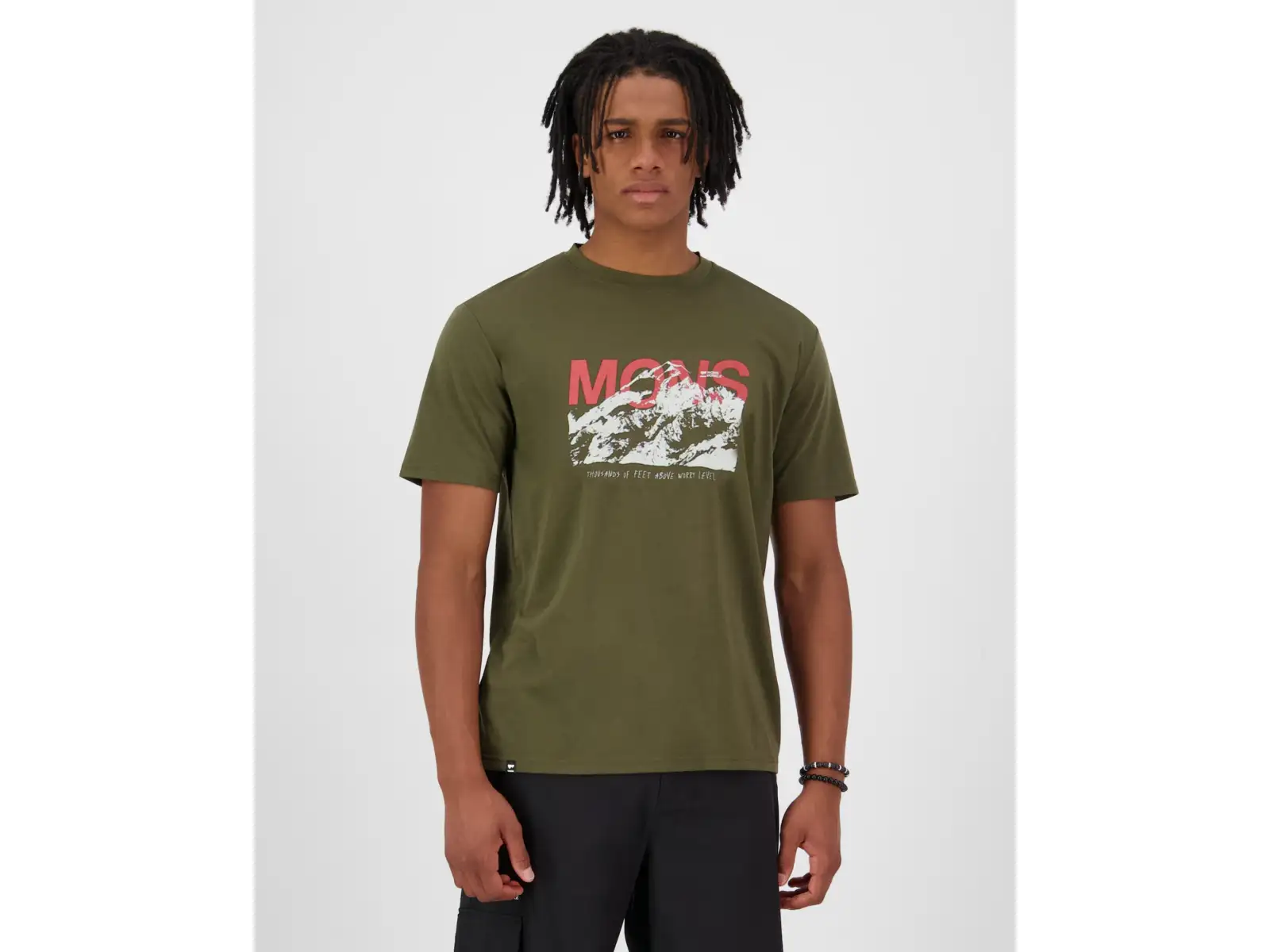 Mons Royale Icon Merino pánske tričko krátky rukáv Dark Olive