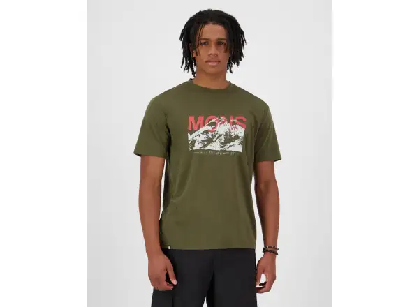 Mons Royale Icon Merino pánske tričko krátky rukáv Dark Olive
