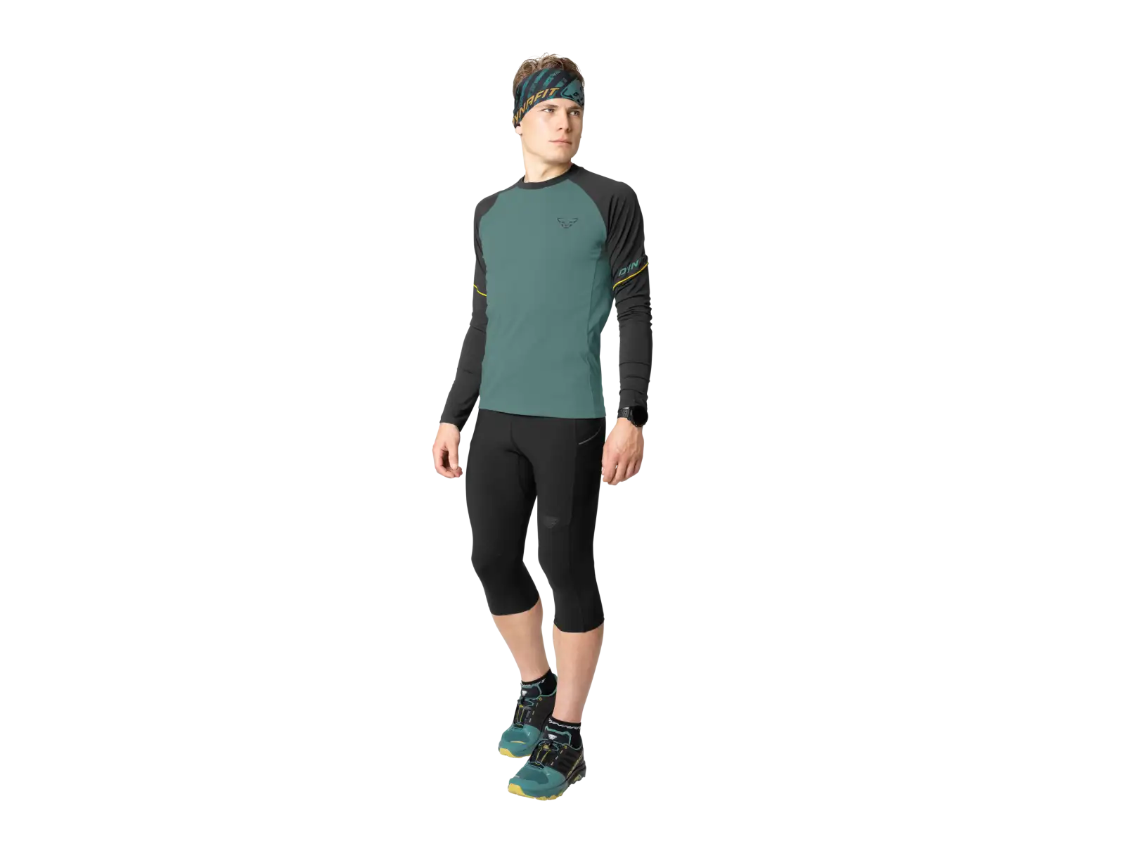 Dynafit Alpine 3/4 pánske bežecké nohavice Black Out