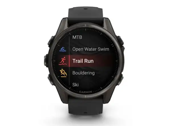 Garmin fenix 8 - 43 mm AMOLED Sapphire inteligentné hodinky Carbon titanium Black/Pebble grey