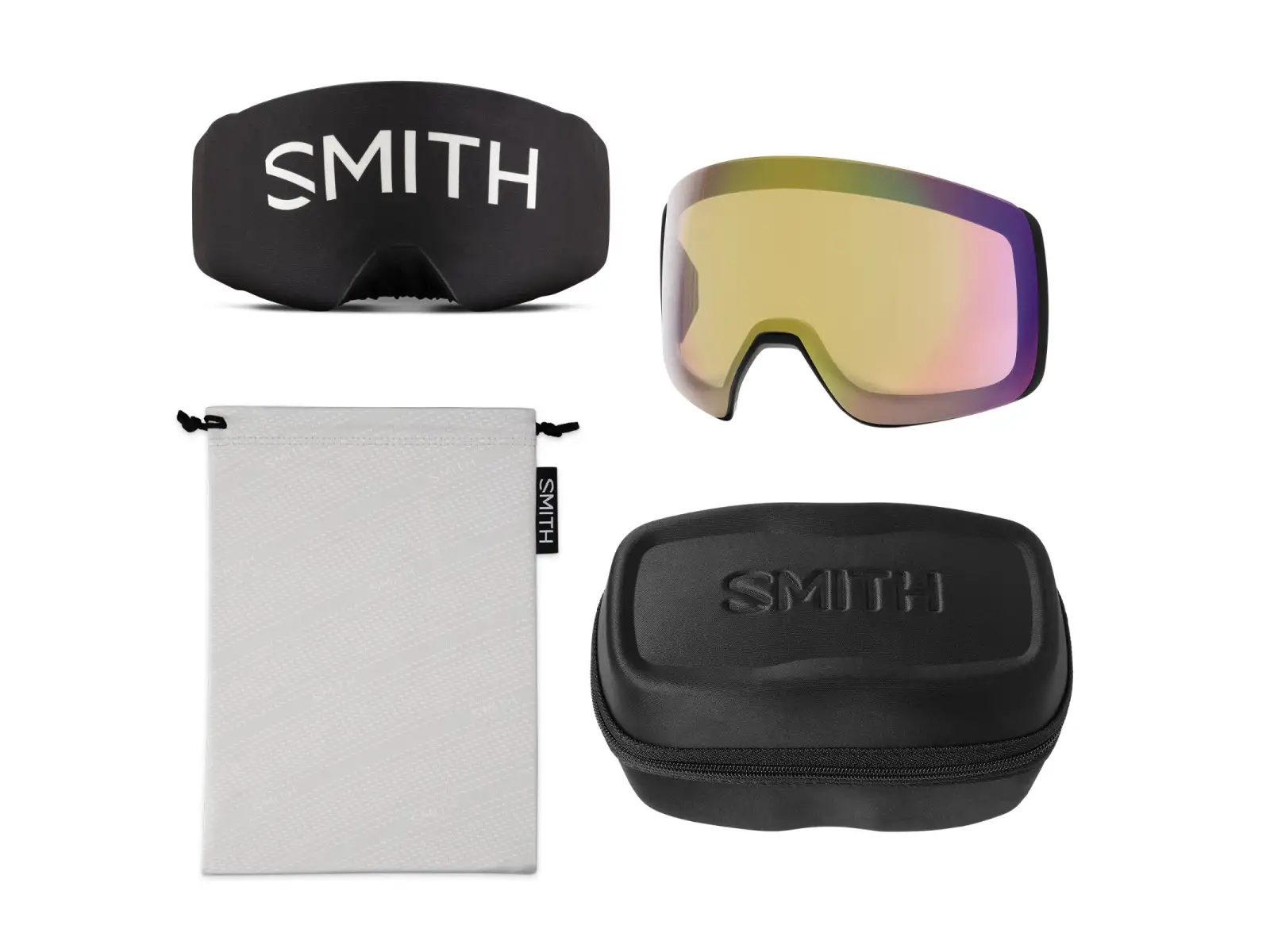 Smith 4D Mag XL lyžiarske okuliare Black / ChromaPop Everyday Red Mirror (2 sklá)
