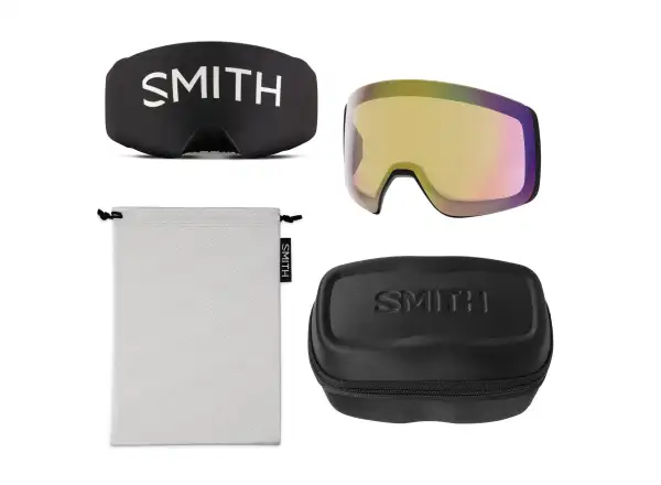 Smith 4D Mag XL lyžiarske okuliare Black / ChromaPop Everyday Red Mirror (2 sklá)