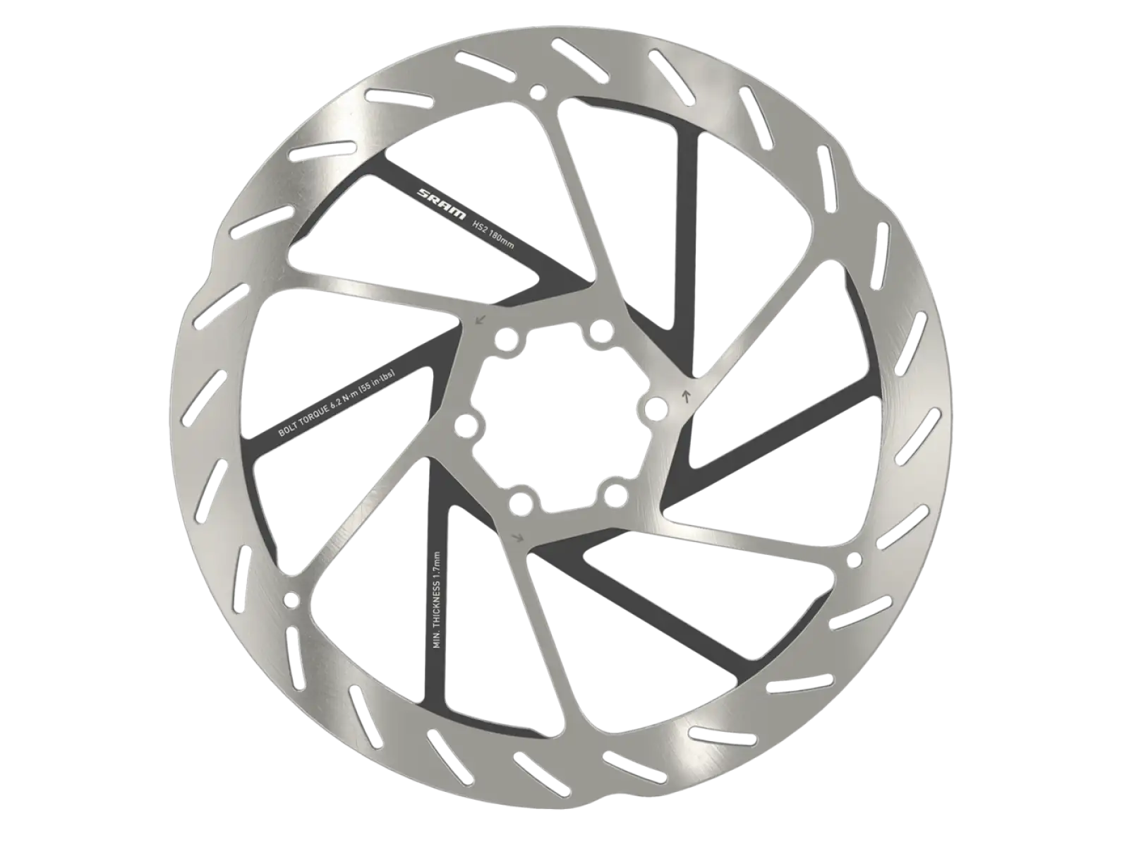 Sram HS2 Rounded brzdový kotúč 6 dier 180 mm - Nebalené