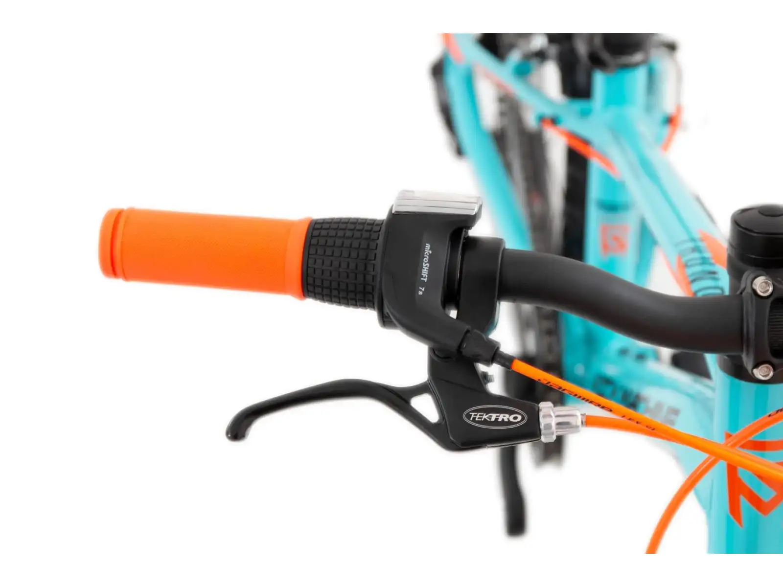 Rock Machine Thunder 20 Gloss Neon Cyan/Black/Orange detský bicykel
