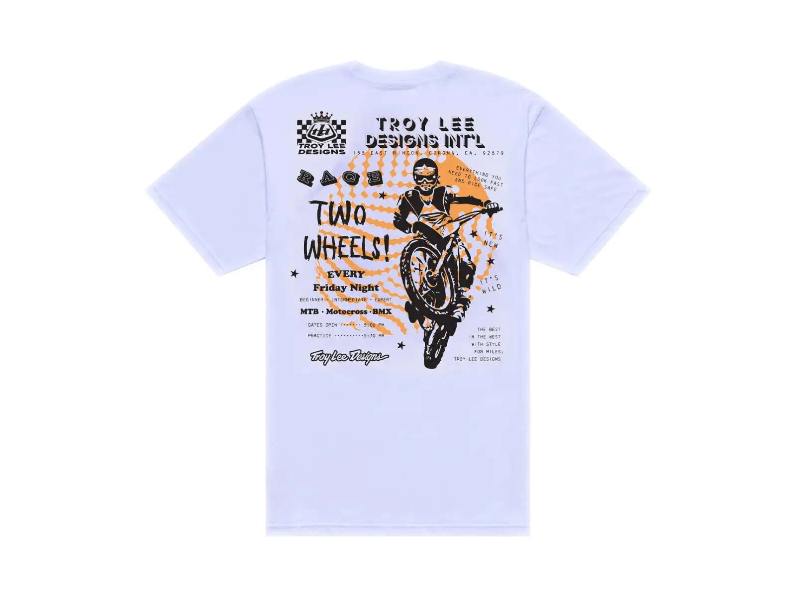 Troy Lee Designs Friday Night Line pánske tričko krátky rukáv White