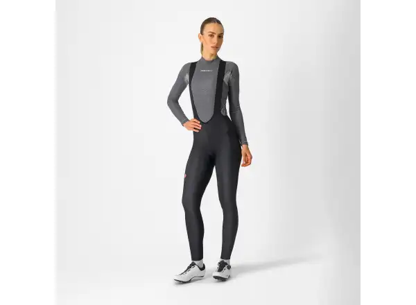 Castelli Espresso Bibtight dámske nohavice s laclom a vložkou Black