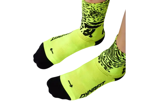 Dynafit Run Wild Crew bežecké ponožky Black Out/Ultra Yellow