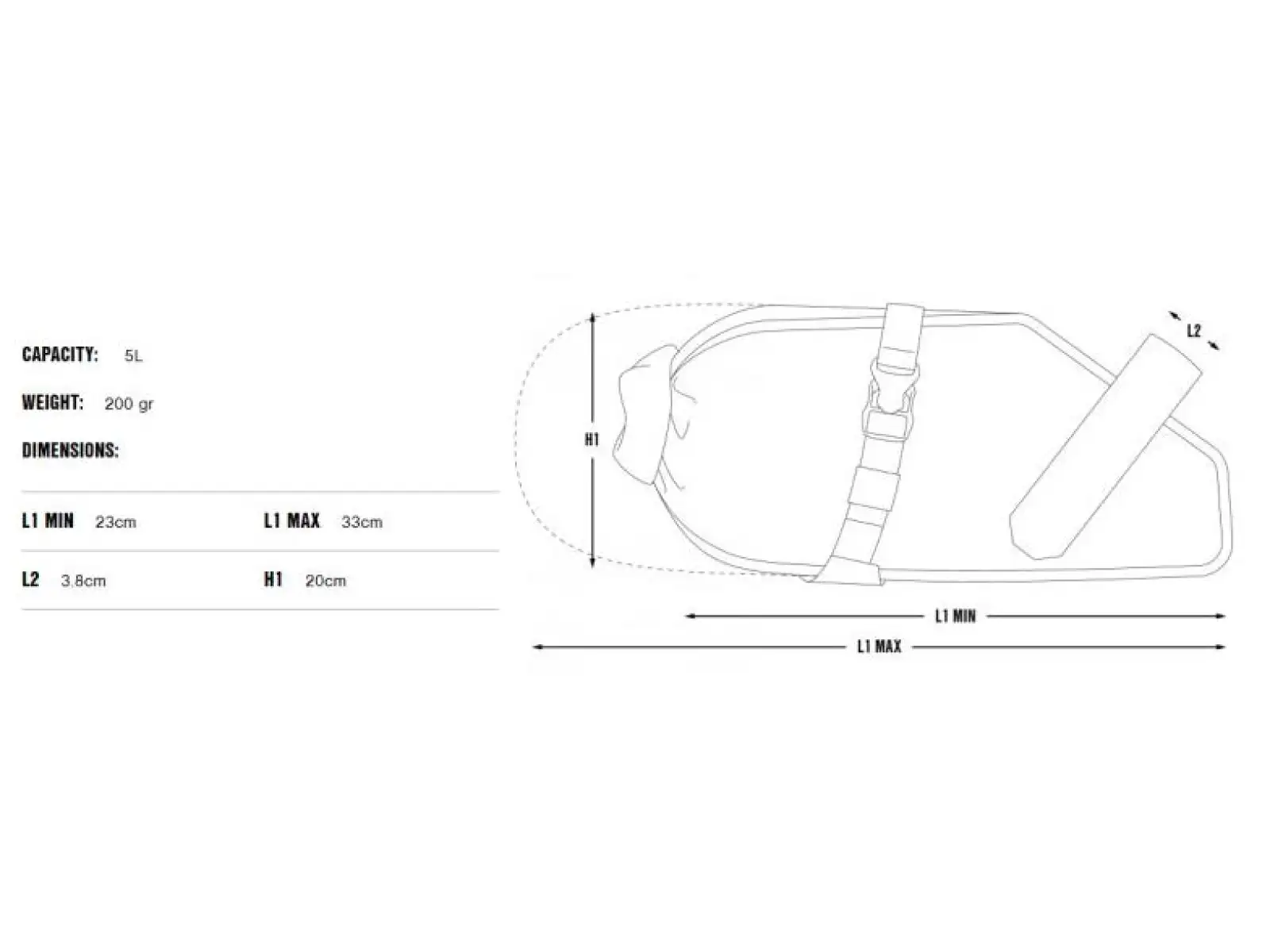 Apidura Racing saddle pack 5 l podsedlová taška