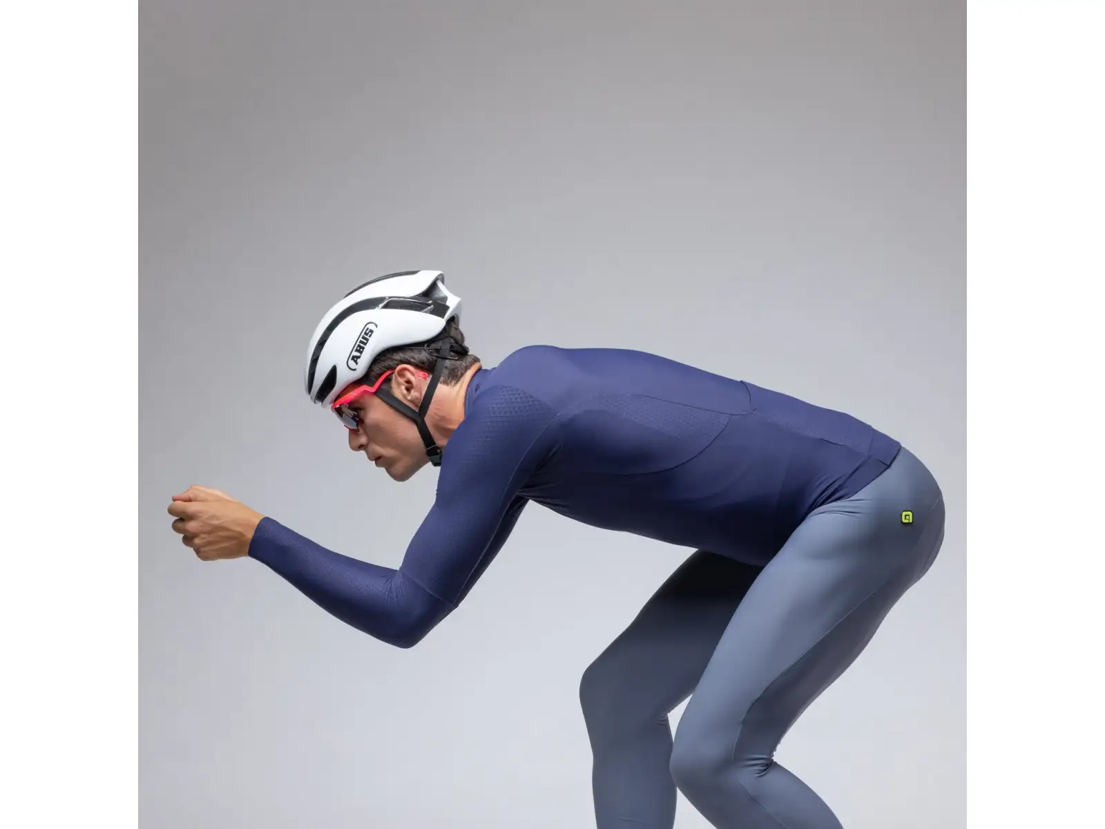 Alé R-EV1 Warm Race pánsky zateplený cyklistický dres Blueish