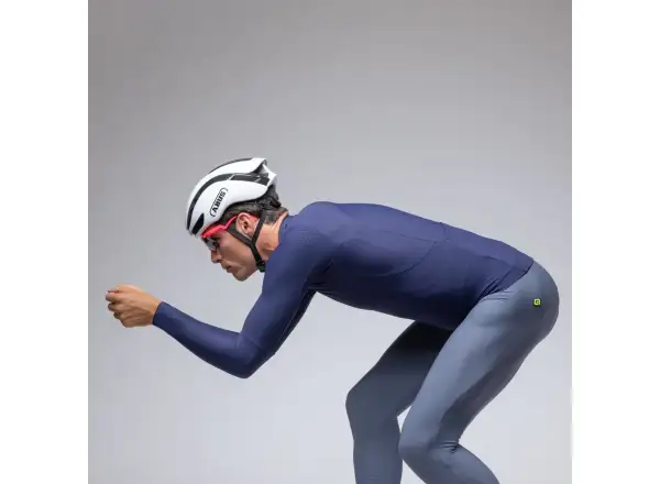 Alé R-EV1 Warm Race pánsky zateplený cyklistický dres Blueish