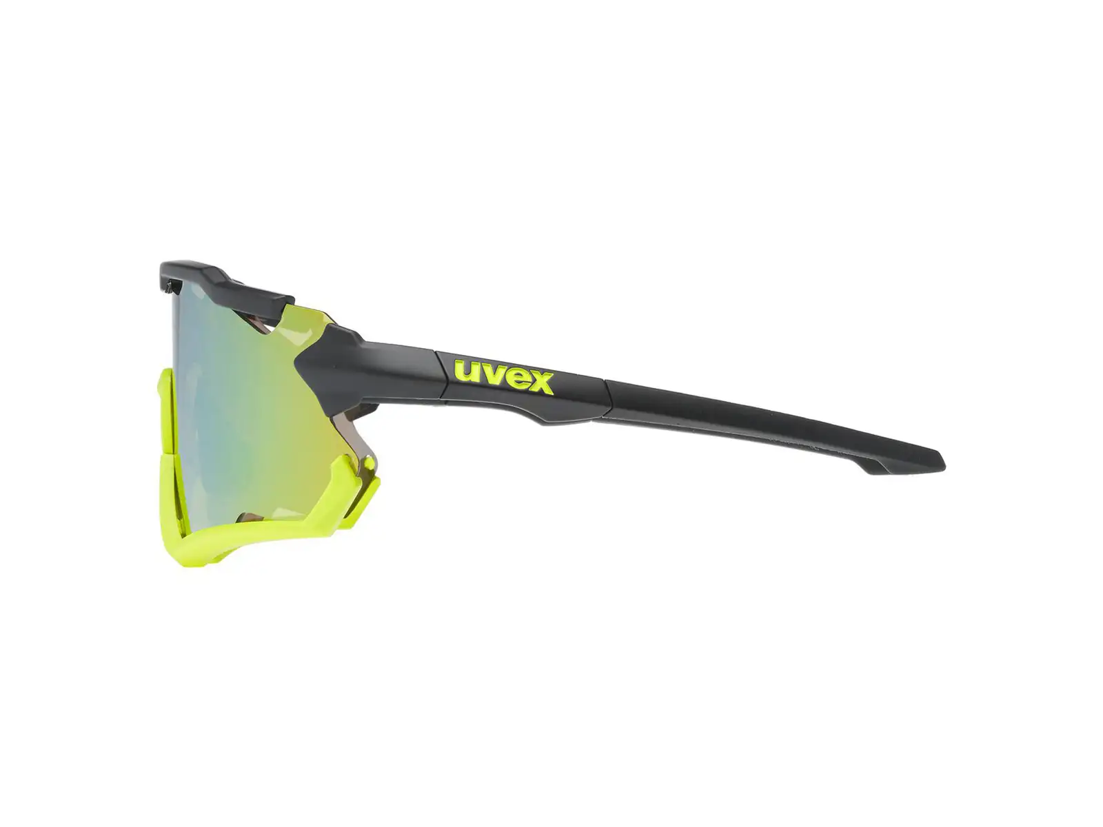 Uvex Sportstyle 228 okuliare Black Lime Mat / Mirror Yellow (Cat. 3)