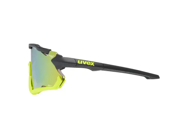 Uvex Sportstyle 228 okuliare Black Lime Mat / Mirror Yellow (Cat. 3)