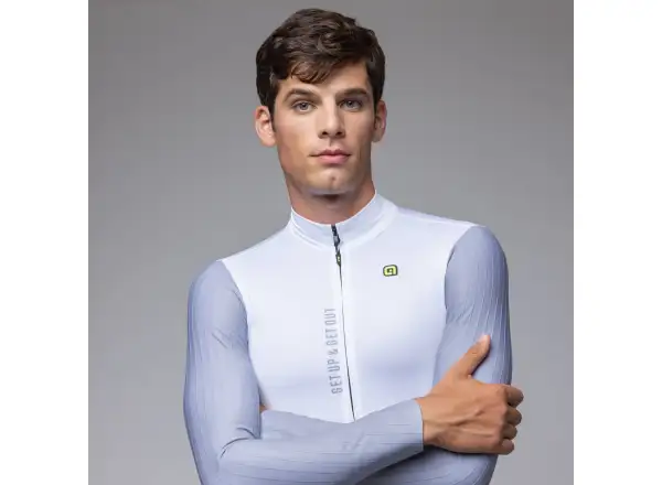 Alé PR-E Follow Me pánsky zateplený dres dlhý rukáv White